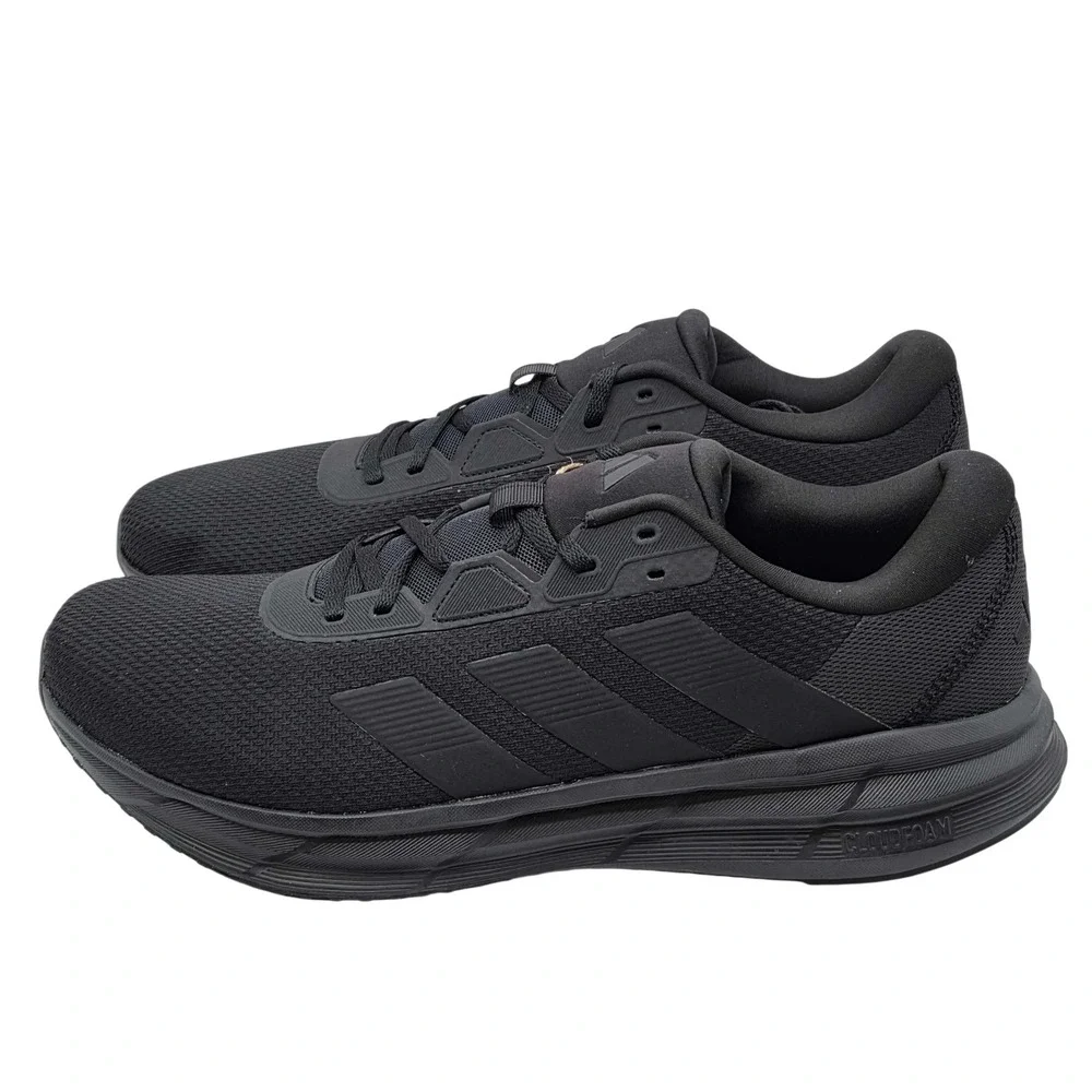Adidas Galaxy 7 Running Shoes Men's Size 14 Triple Black Cloudfoam NWT ID8757